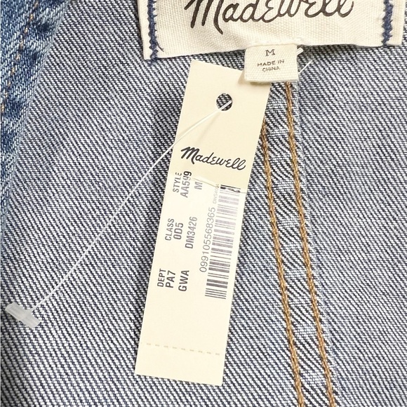 Madewell Womens Jansing Medium Wash Skinny Pocketed Side Zip Overalls Size M - Picture 7 of 8